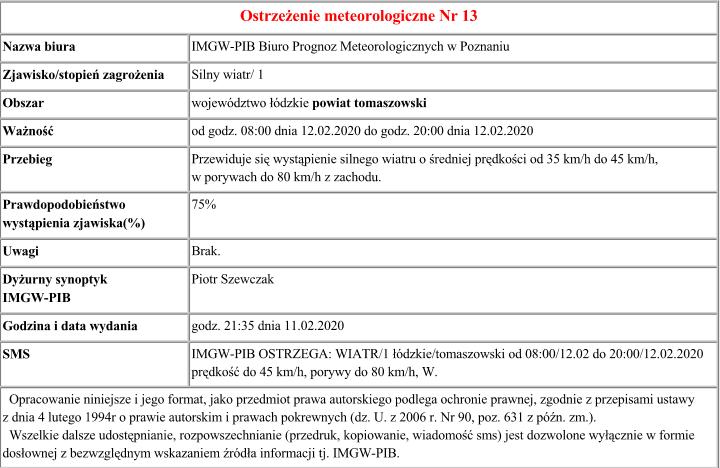 meteo 13