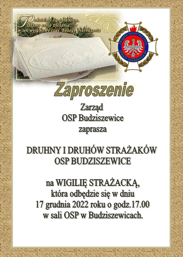 Zaproszenie OSP 